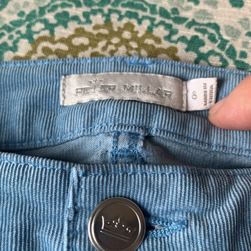 Peter Millar Corduroy Baby Blue Pants 8 EUC - Picture 3 of 9